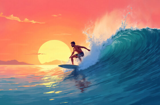 The surfing man will adventure your mind